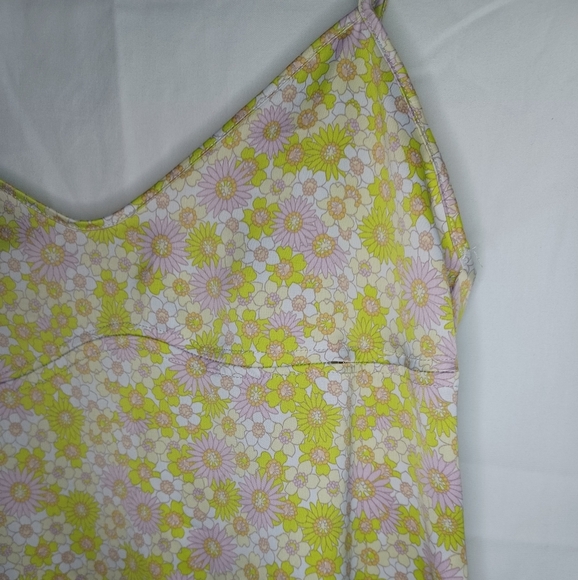 ZARA Floral A-Line Dress - Green and Purple - Picture 4 of 9